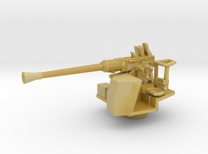 1/450 RN Single 40mm Bofors AA guns Set 12pcs 3d printed 