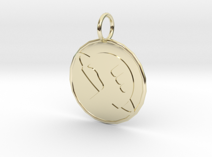 Hitch Hikers 21mm Pendant 3d printed