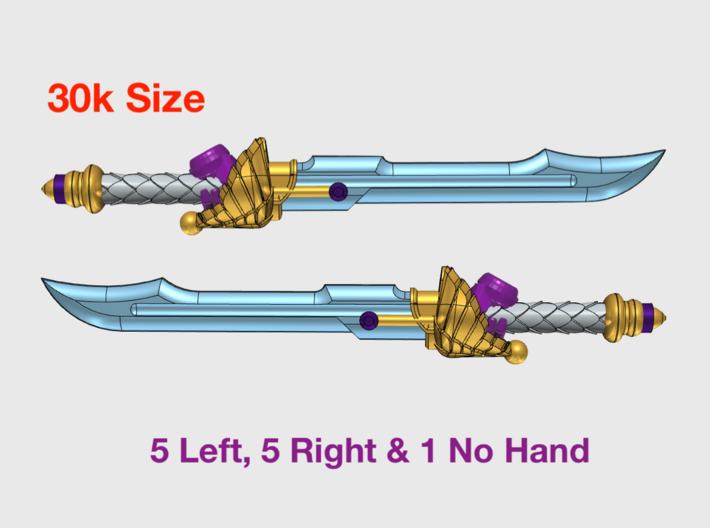 11x Energy Sword : Charnbal (30k Size) 3d printed