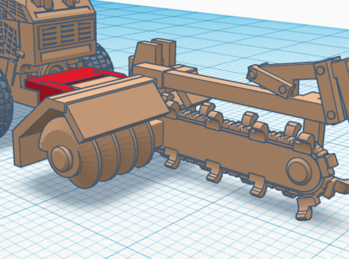 1/64th Trench Ditch Digger for Ventrac Tractor 3d printed 