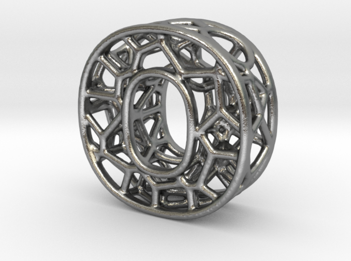 Bionic Necklace Pendant Design - Letter O 3d printed