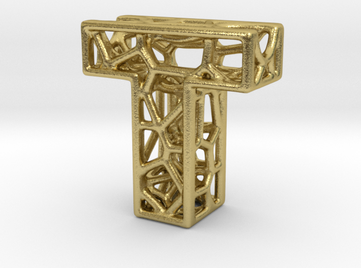 Bionic Necklace Pendant Design - Letter T 3d printed