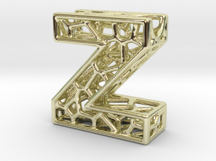 Bionic Necklace Pendant Design - Letter Z 3d printed