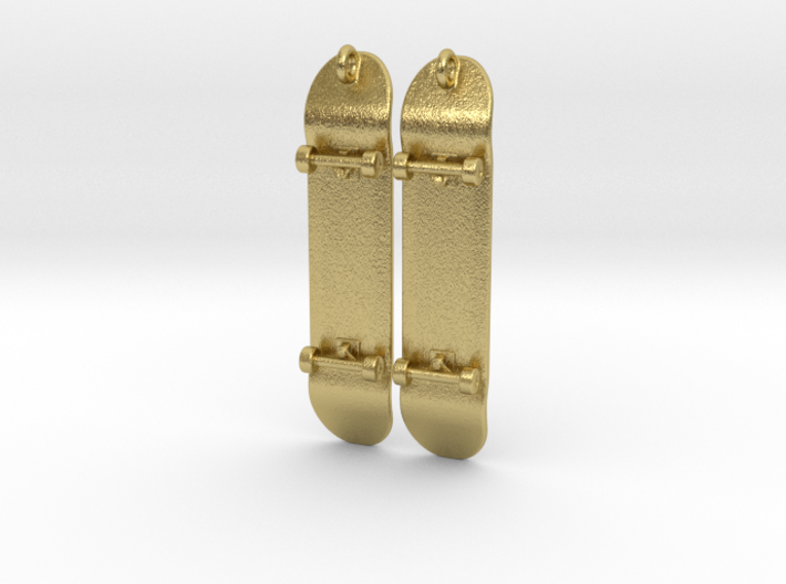 Skateboard I - Drop Earrings 3d printed