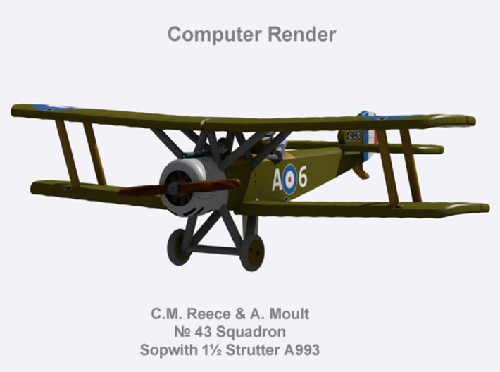 Sopwith 1½ Strutter A993 (full color) 3d printed