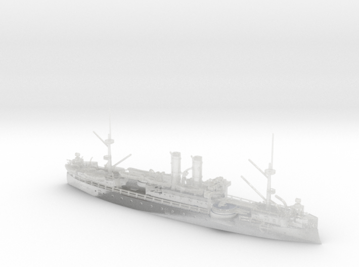 USS Maine (ARC-1) Waterline Model (1898) 3d printed The Historic USS Maine (ARC-1) in Ultra Fine Detail