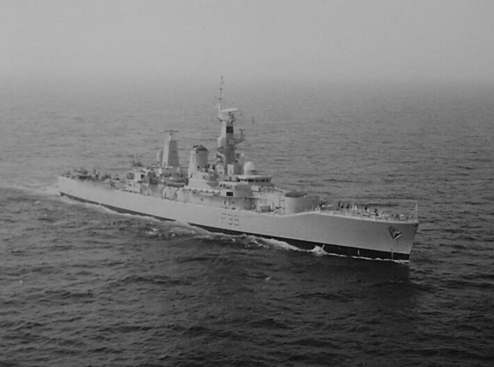 Nameplate HMS Naiad (10 cm) 3d printed Leander-class frigate HMS Naiad.