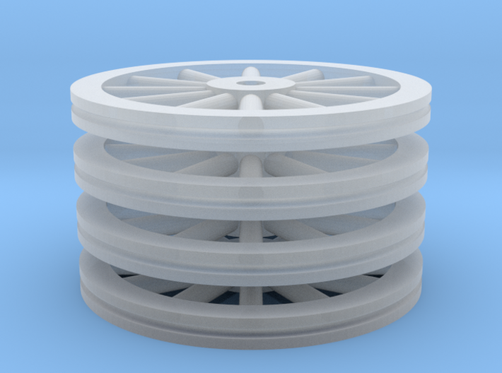 Large Spoked Wheel Set - Z scale 3d printed