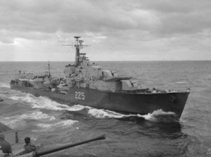 Nameplate HMCS Sioux 3d printed V-class destroyer HMCS Sioux, ex-HMS Vixen.
