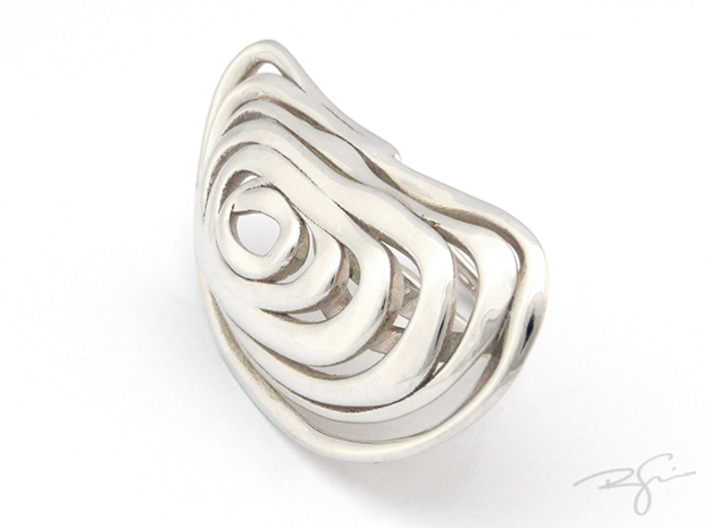 SHELLFISH 3d printed POLISHED SILVER