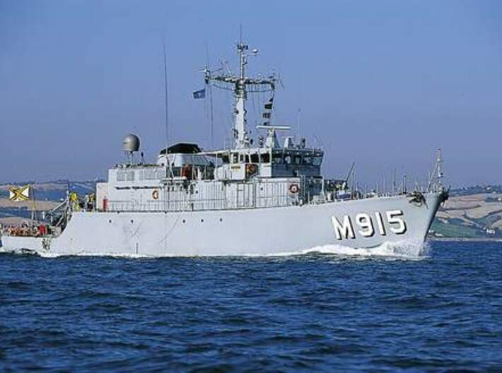 Nameplate Aster M915 3d printed Tripartite-class (Aster-class) minesweeper Aster M915.