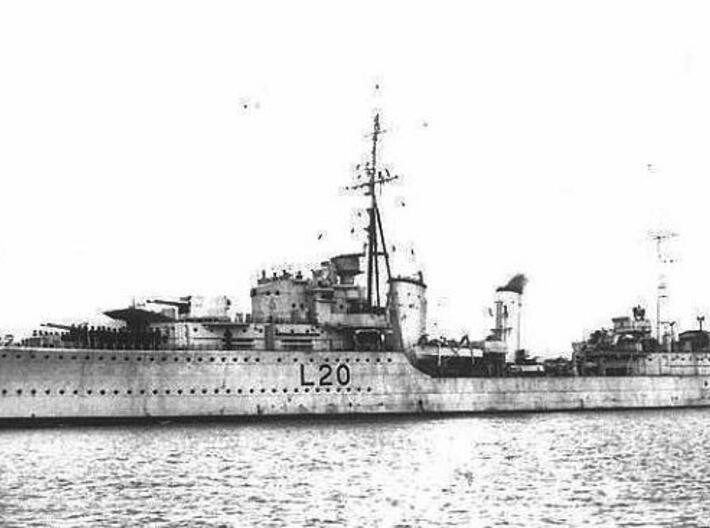 Nameplate HMS Gurkha 3d printed Tribal-class destroyer HMS Gurkha (1938).