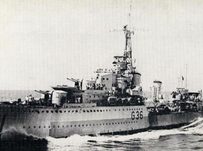 Nameplate HMS Nubian 3d printed Tribal-class destroyer HMS Nubian (1937).