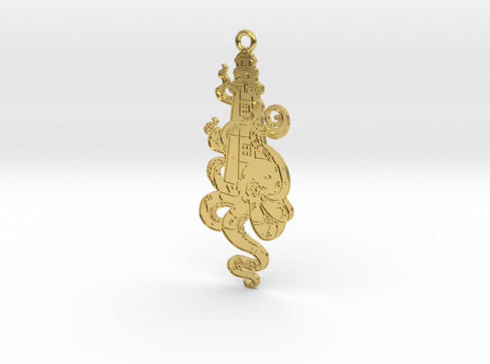 Lighthouse Octopus Large keychain 90mm x 37mm 3d printed