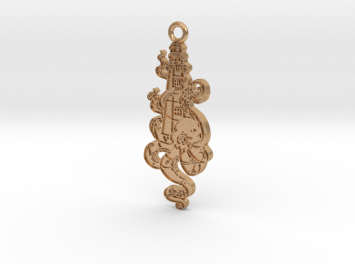 Lighthouse Octopus keychain 69mm x 28mm x 3mm 3d printed