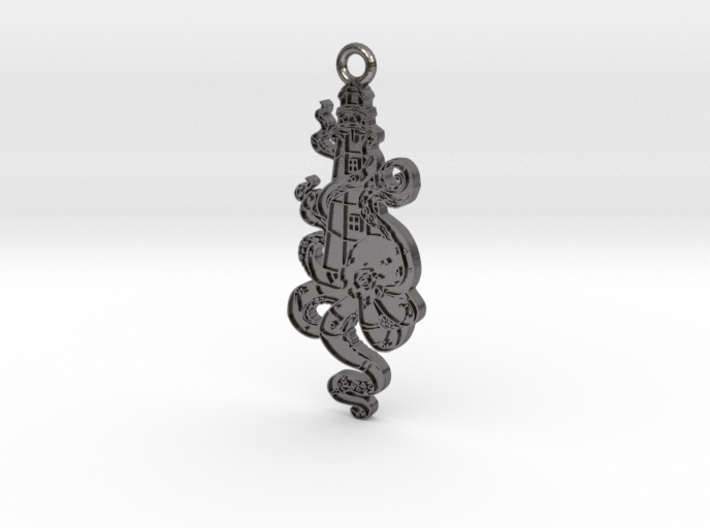 Lighthouse Octopus keychain 69mm x 28mm x 3mm 3d printed