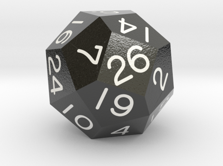 d26 Zuluhedron (Black) 3d printed