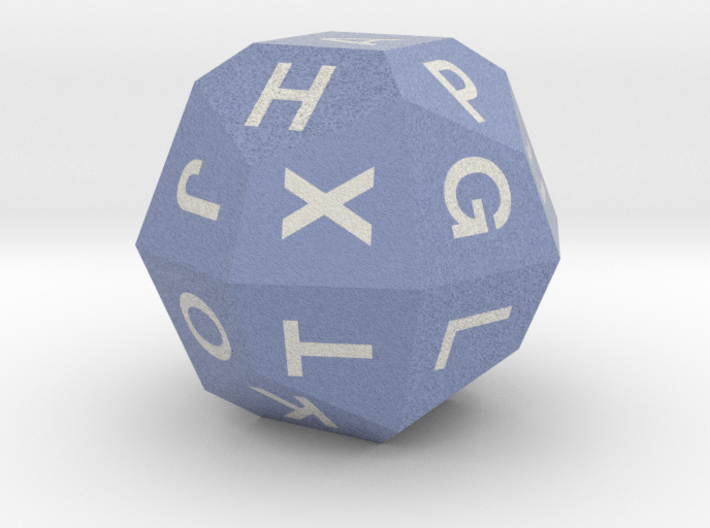 d26 Zuluhedron (Alphabet) 3d printed
