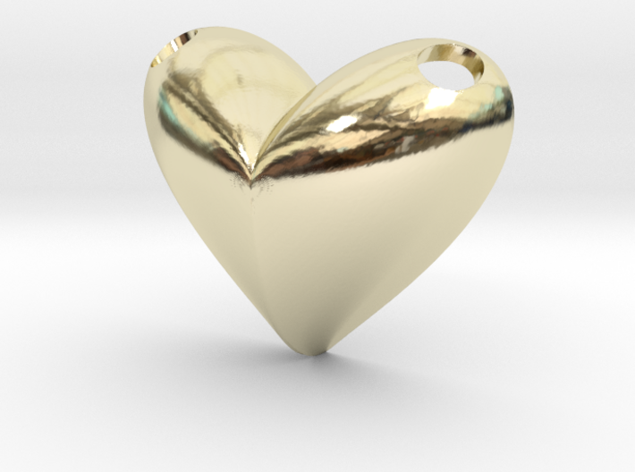 Heart Slider Pendant Puffy 3D Design 3d printed