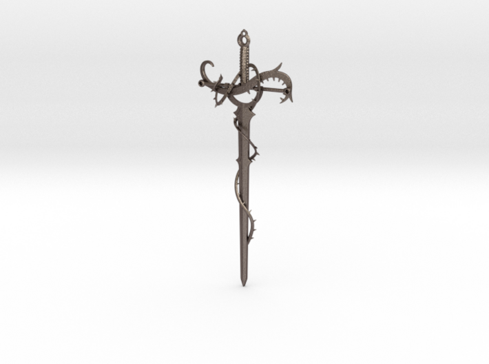 Thorn Sword Pendant 3d printed