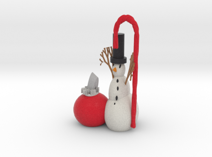 Snowman And Xmas Ornament 3d printed