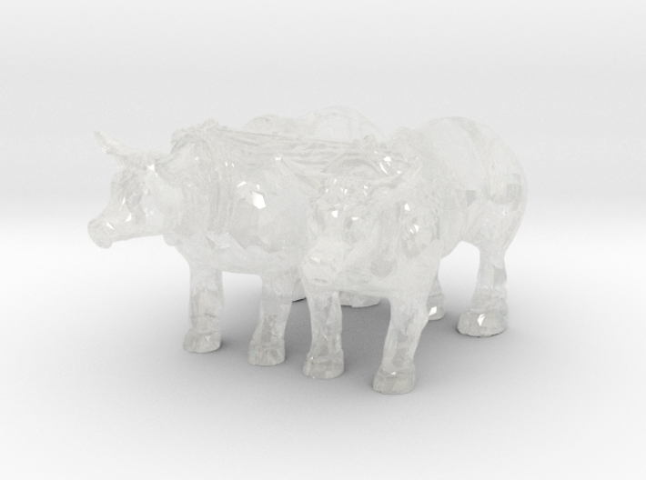 HO Scale Oxen 3d printed