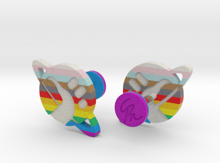 Hitchhikers Guide to the Galaxy Pride Cufflinks 3d printed