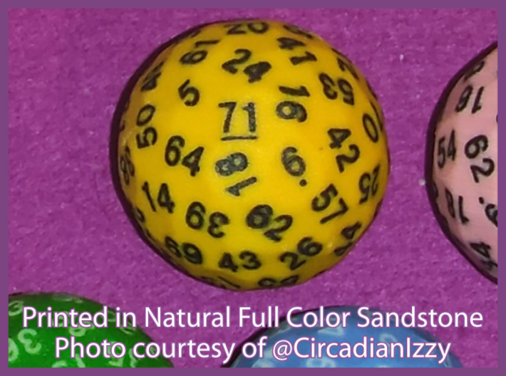 d71 Sphere Dice &quot;Moonshine&quot; 3d printed