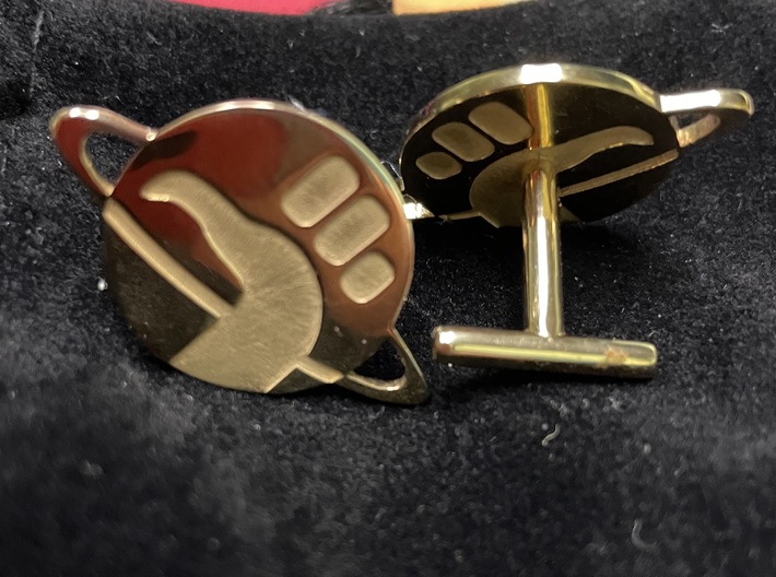 Hitchhikers Guide To The Galaxy Cufflinks (pair) 3d printed