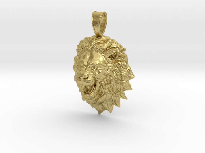  Lion Pendant Mouth Open_No.1 3d printed 