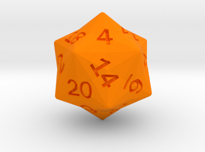 Star Cut D20 3d printed