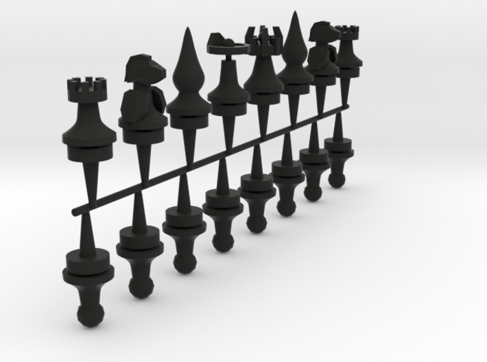 chess pieces type b 3d printed