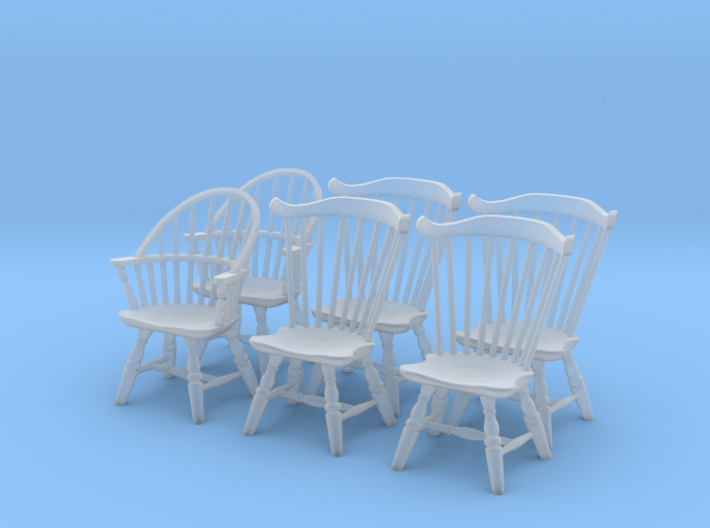 1:43 Windsor Chair Set 3d printed