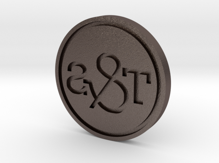 T&amp;S Stamp emboss w ring 3d printed