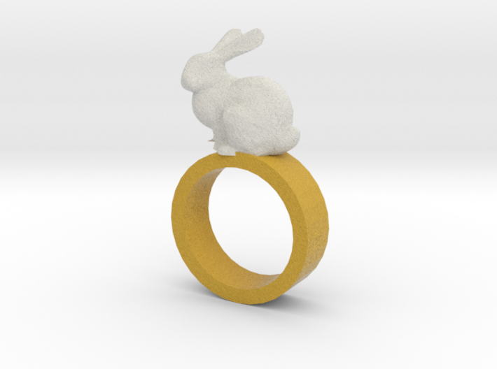 Bunny Ring 3d printed