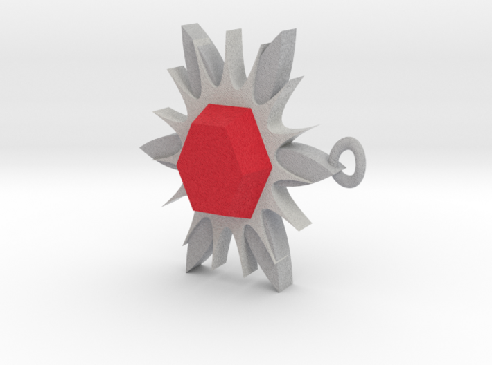 star fire ruby pendant 3d printed