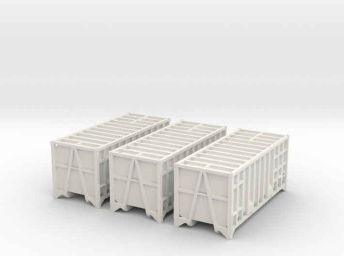 3x 20ft Manchester Binliner Containers N Gauge 3d printed