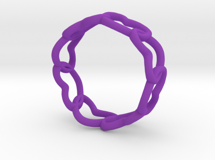 Connected Hearts Ring Size 7 3d printed