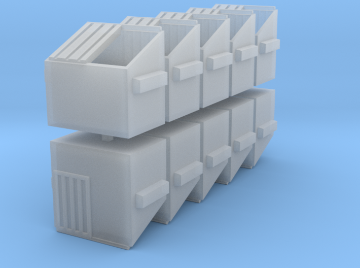 Dumpster - Set of 10 - Z scale 3d printed