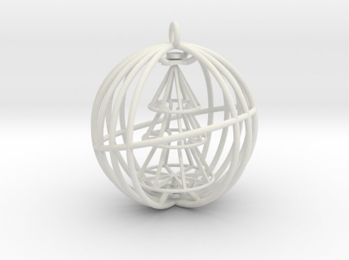 Christmas Tree Spinner Bauble (moving part) decora 3d printed