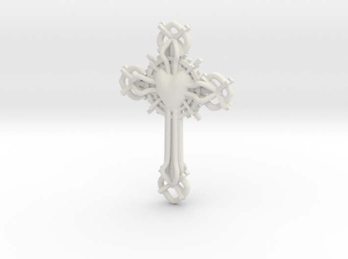 Baroque Cross 3d printed