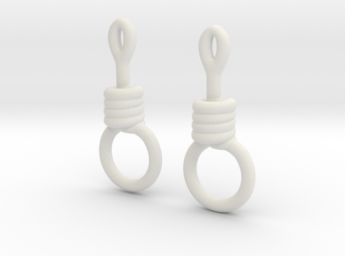 Noose Earrings 3d printed