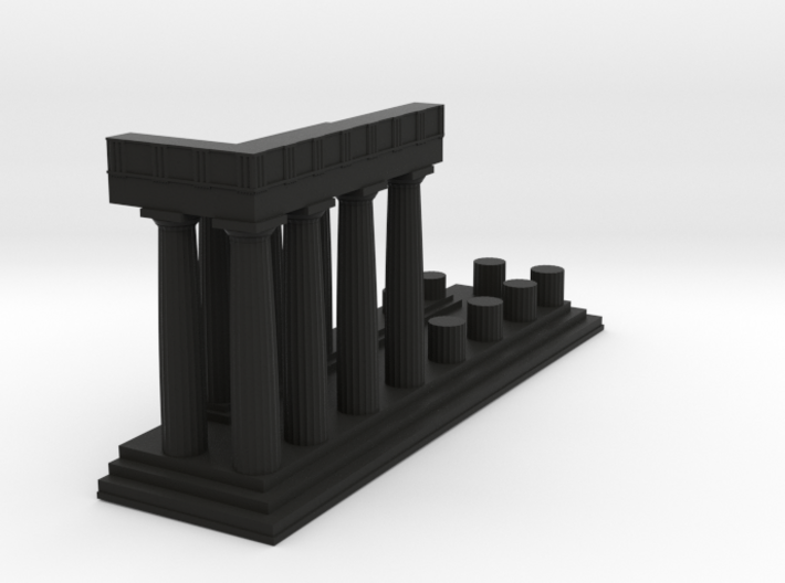 1:150 Parthenon East Facade Sectioned cut 3d printed