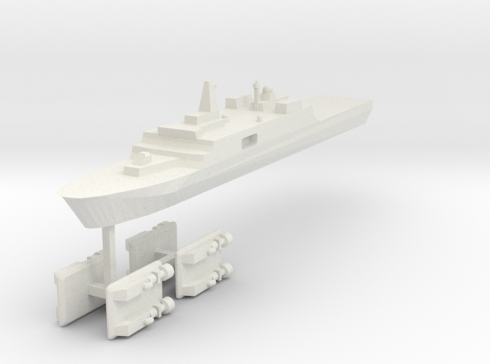 071 PLAN Amphibious Dock V2 + LCACs 1:2400 3d printed