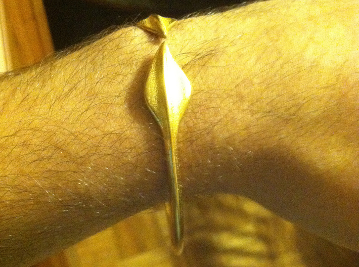 Leaf Bracelet 3&quot; Diameter 3d printed I'm a guy, so just try to ignore the hair.