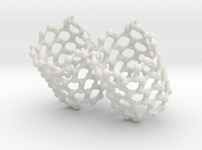 Earrings (Pair)- Molecule- Carbon Nanotube 3d printed