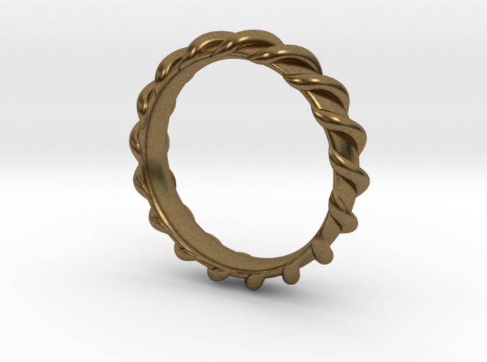 Spiral Wrapped Ring - Size US7 3d printed