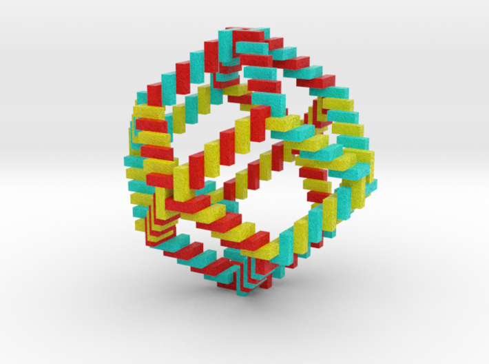 Curly Rhombic Dodecahedron 3d printed 