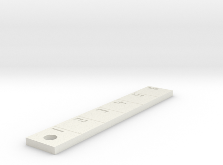 Ruler Mini (Keyring) 3d printed