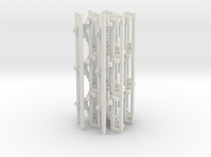 4 Spiral Staircases 36 steps 3d printed